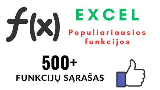 Excel populiariausios funkcijos. Visų Excel funkcijų sąrašas